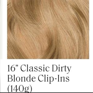 🌟 Luxy"16 dirty blonde 100% Remy human hair extensions Clip-in ✨️ NWT💫